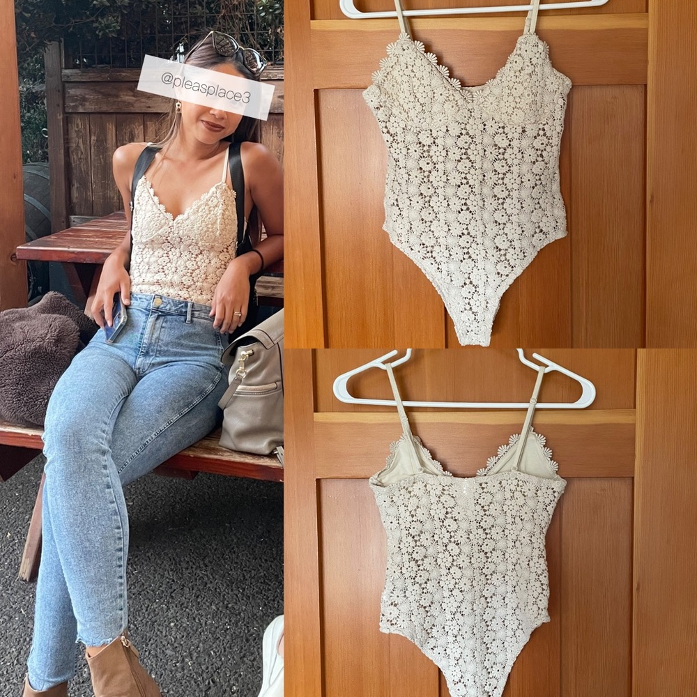H&M Floral Lace Bodysuit